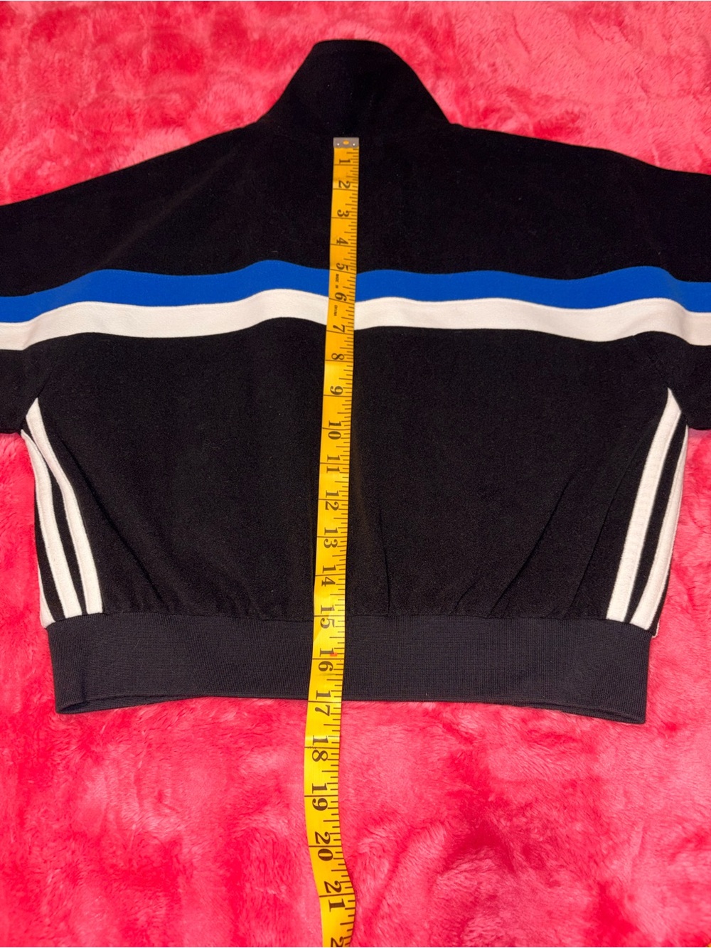 adidas Originals Blocking Track Top Black Blue White Size XSmall EUC - JY2389 - Picture 9 of 10